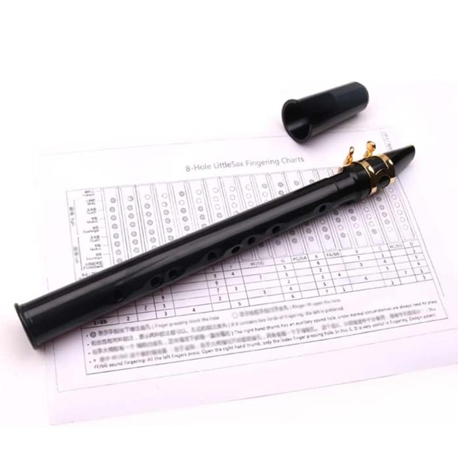 Saxofón de bolsillo de viaje, saxofón de bolsillo Clave de 8 hoyos C Little | Instrumento de viento de madera para niños Amateurs Amateurs Music Lovers, herramienta de práctica compacta con