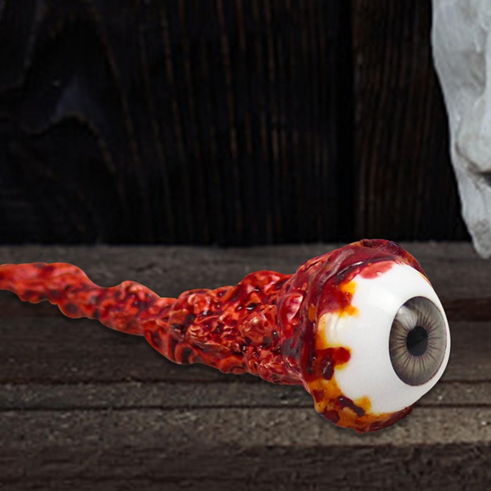 2 Globes Oculaires Coupés En Latex Réalistes - Accessoire D'horreur Halloween, Décoration Maison Hantée, Fête Effrayante - Props Pour Cosplay Et Farces