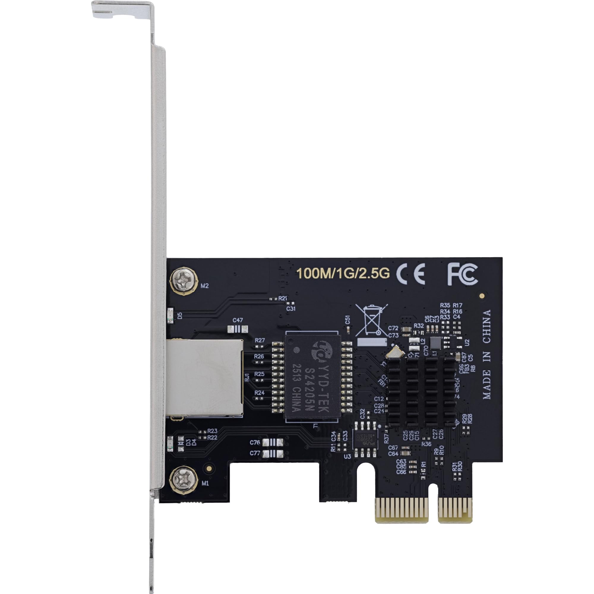 Inline 2,5-Gigabit karta sieciowa do PC, PCIe x1, karta RJ45 LAN, Realtek RTL8125B, Wake-on-LAN, VLAN, kompatybilna z Linux, 55125T