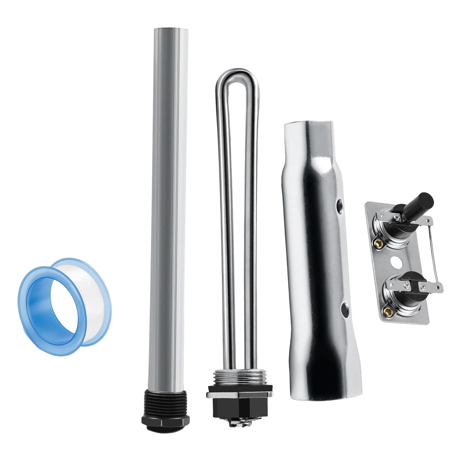 Tubo de calefacción de metal fuerte 232306, potente bobina de calefacción de 1400 W para calentador de agua suburbano, instalación rápida, repuesto para calentador de agua
