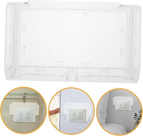 Miniatura 7 de Cabilock 1 tapa adhesiva de doble posición para baño y sala de estar para enchufes eléctricos, fácil de instalar y quitar, estilo interior aleatorio