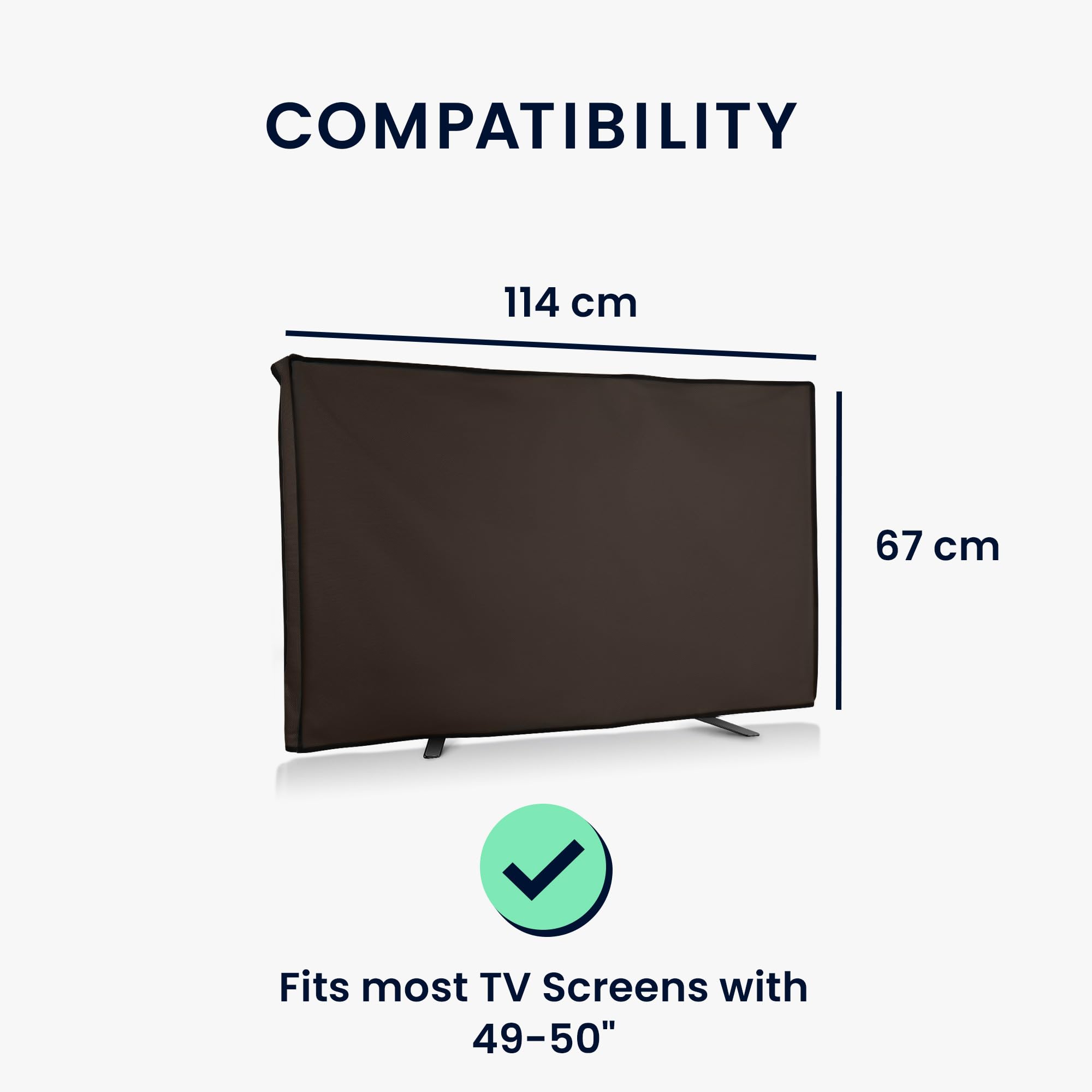 kwmobile Housse écran TV compatible avec 49-50" TV - Housse de protection TV extérieure contre intempéries, poussière et éclaboussures - chocolat