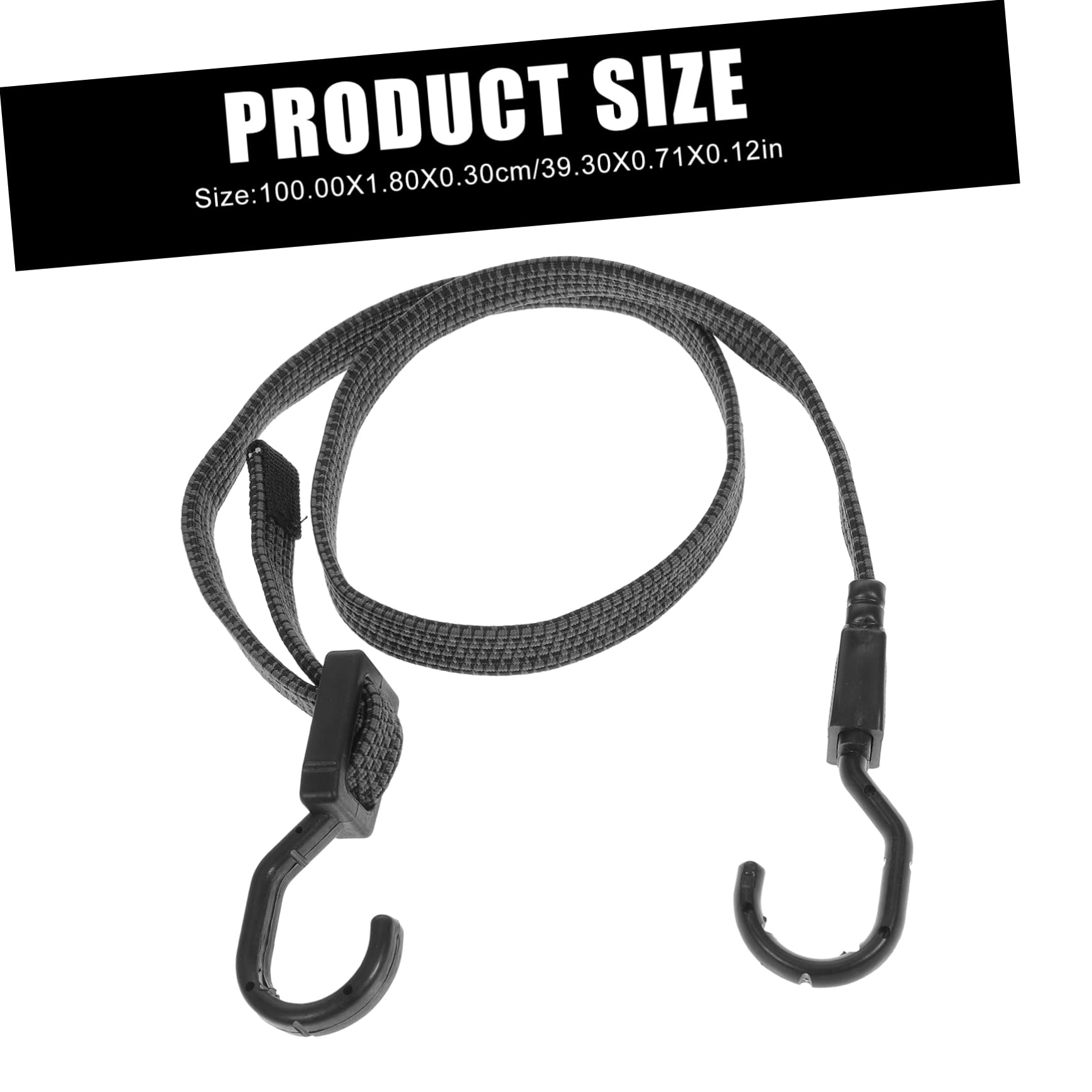 ibasenice 3Pcs Adjustable Bungee Cords with Hooks Heavy Duty Flat Straps for Trucks and Outdoor Use Durable Elastic Binding Straps for Camping and Cargo Securing