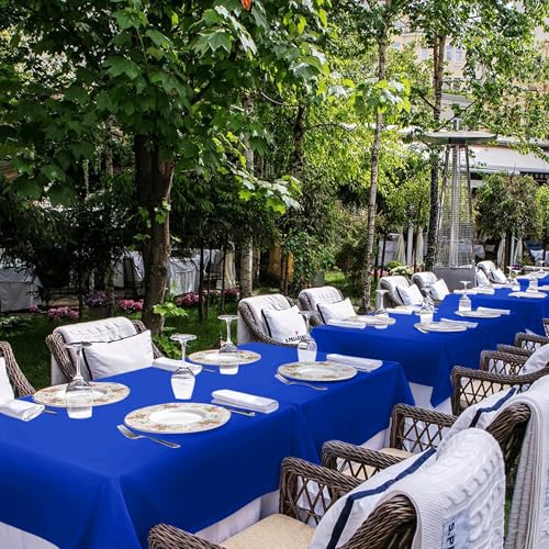 Image of sancua Royal Blue Rectangle Tablecloths 90x156 Inch, 6 Pack