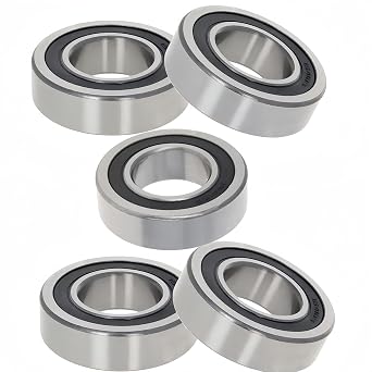 DEEG 5Pcs Deep Groove Bearings 1x2x9/16 Double Seals