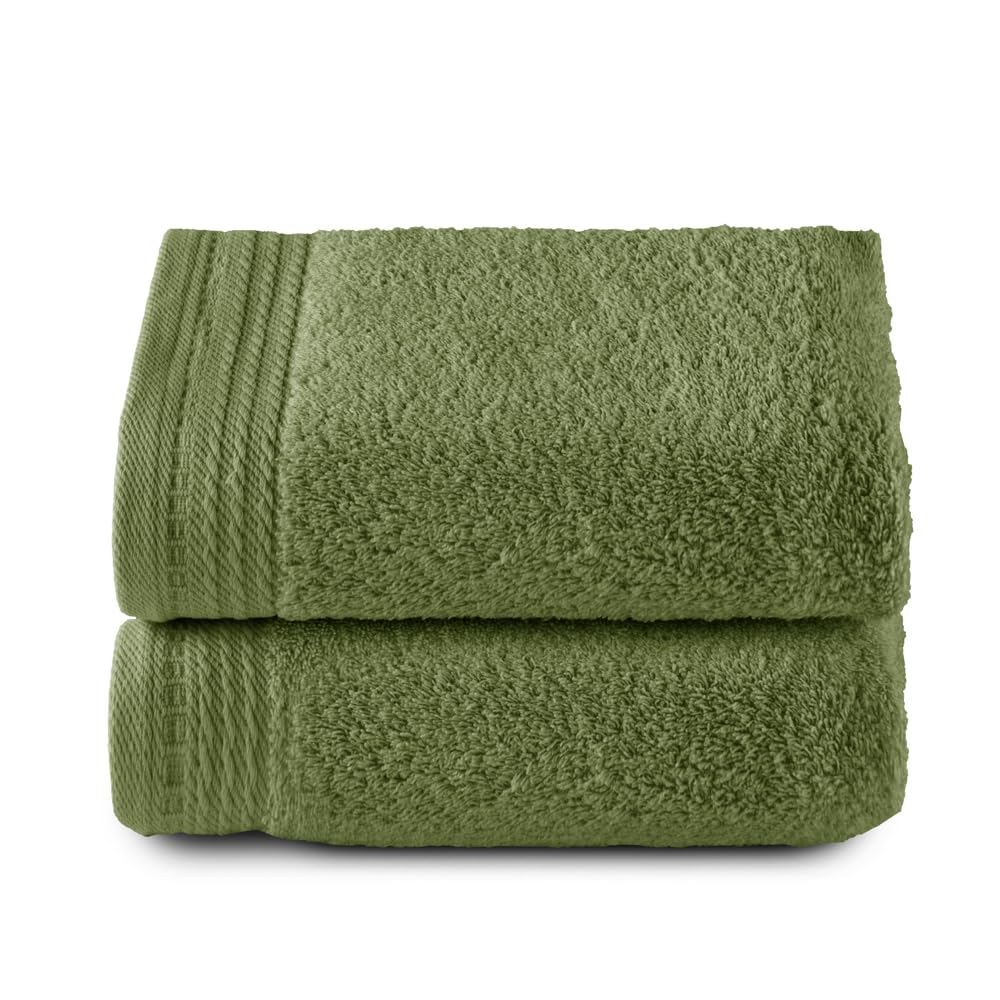 RIZO Top Towel - Set of 2 Hand Towels - Bath Towels - 100% Combed Cotton - 600 g/m2 - Size 100 x 50 cm - Sheet