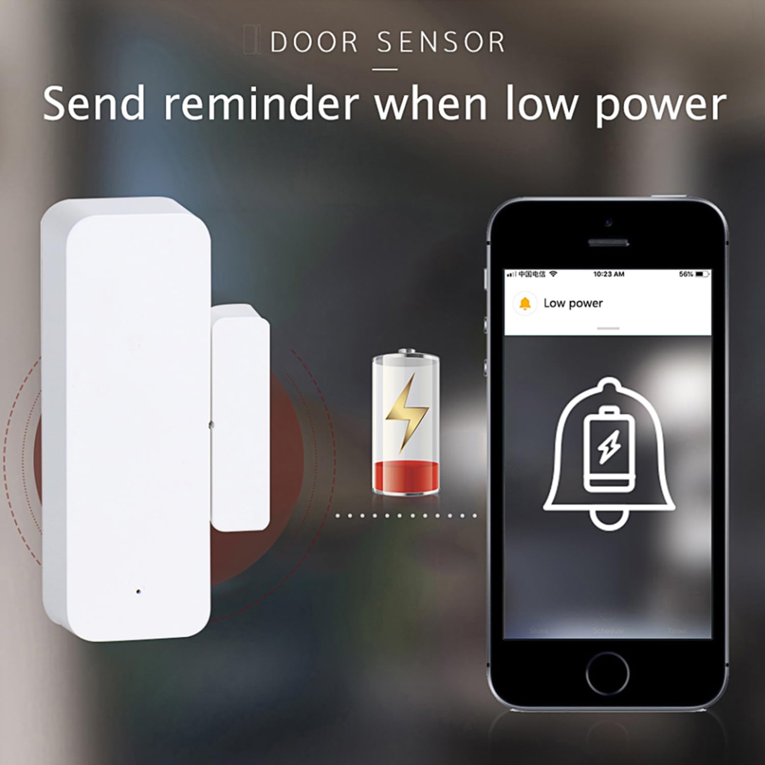 Sensore WiFi per porte e finestre: sensore di contatto intelligente compatibile con Alexa e Google Assistant
