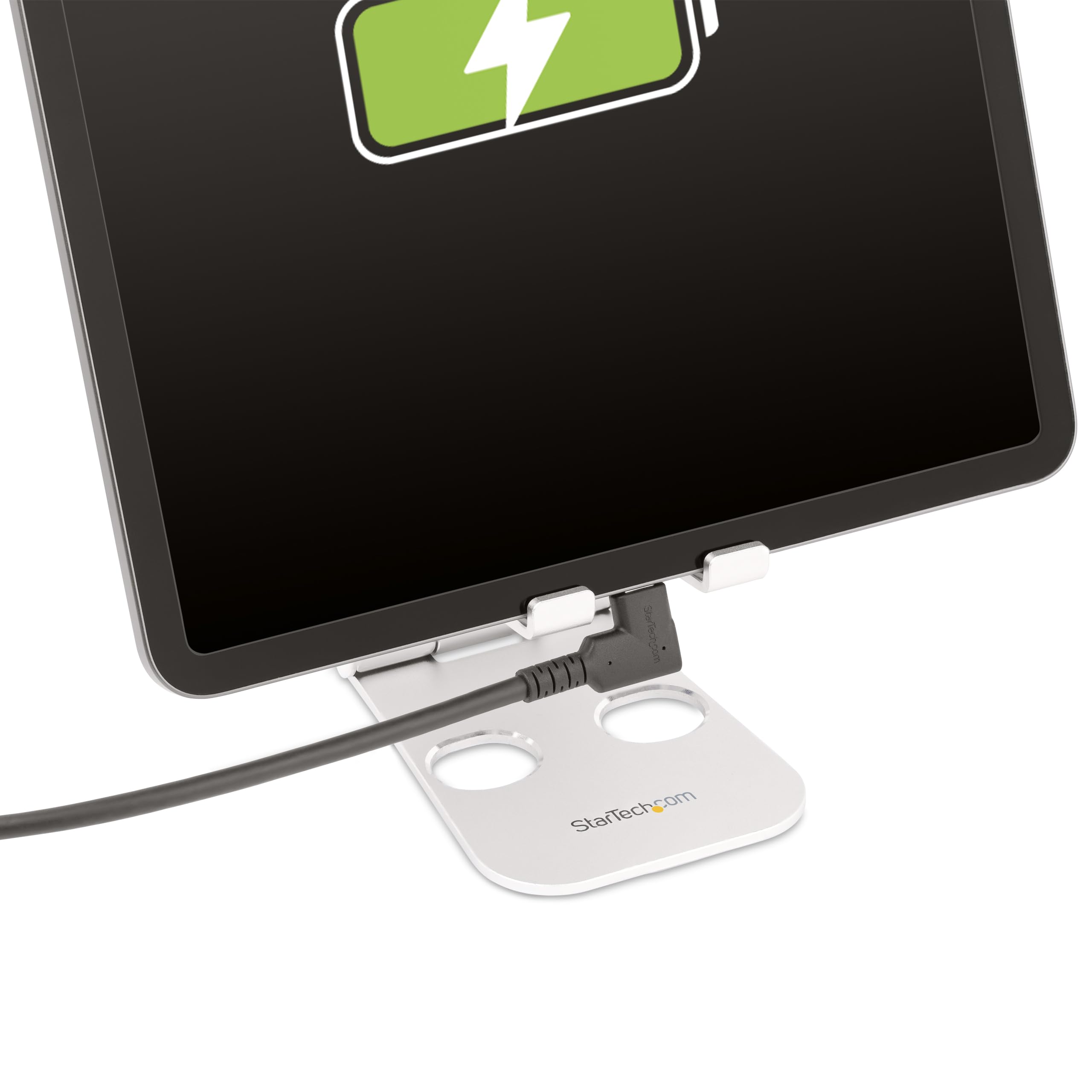 StarTech 2m USB-C Kabel, Rechtwinklig, 5Gbps, 100W PD, 4K 60Hz, Schwarz | DP Alt-Modus, Thunderbolt-kompatibel, Aramidfaser verstärkt, E-Marker, für Dockingstation, robust