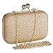 Beautyshow Sac de Soirée Pochette, Women Clutch Bag Evening Bag Pochette de soirée métallique avec Chaîne pour femme Chain Shoulder Bags