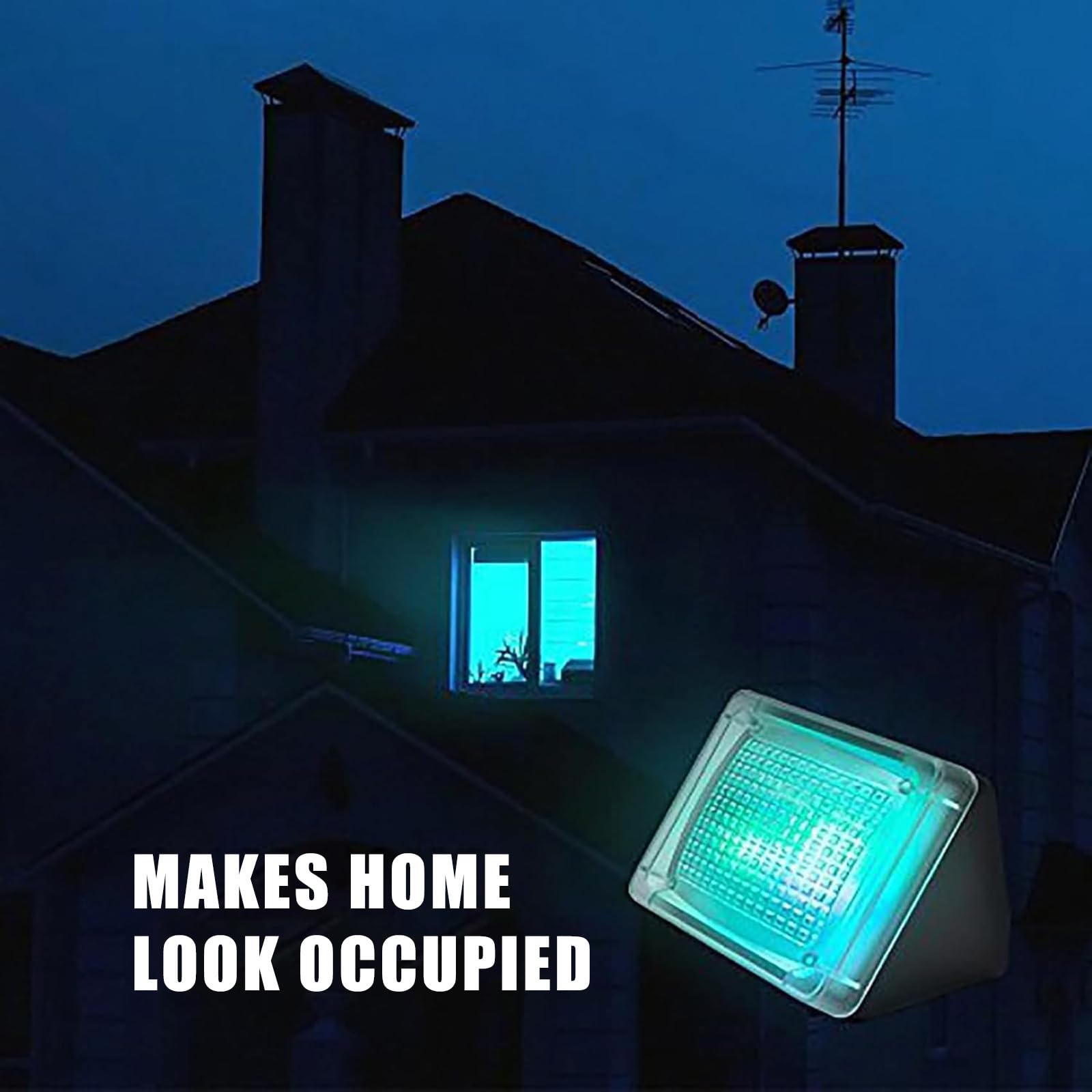 Lampe Led Simulant La TéLéVision, LumièRe De SéCurité Nocturne, Avec Minuterie Et DéTecteur De CréPuscule, 4 Modes, Protection Contre Le Cambriolage à La Maison,USB