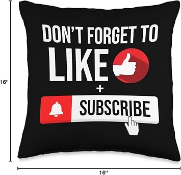 Social Media Influencer Like Subscribe Video Content Vlogger Throw Pillow
