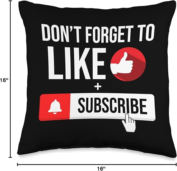 Social Media Influencer Like Subscribe Video Content Vlogger Throw Pillow