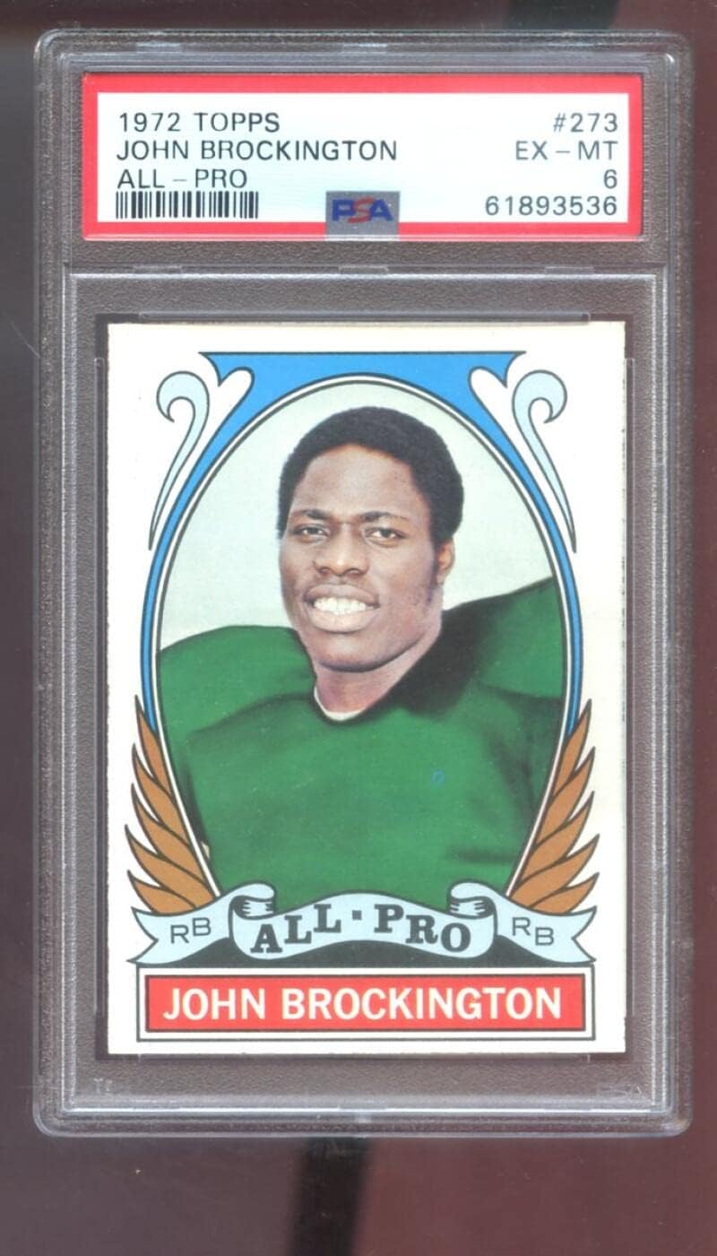 1972 Topps #273 John Brockington All-Pro ROOKIE PSA 6 Graded Football Card NFL HIGH NUMBER Green Bay Packers