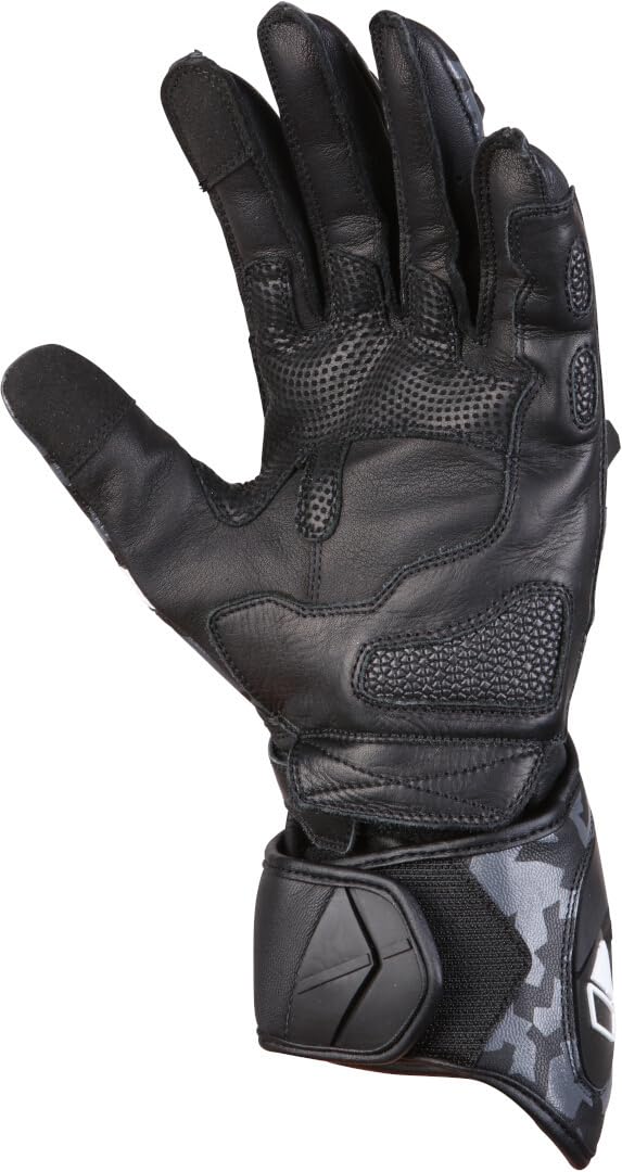 Modeka Valyant Pro r?kawice motocyklowe, czarne, CE, d?ugie mankiety, skórzane, Touch-Tip AirFlow-System, 10 / XL