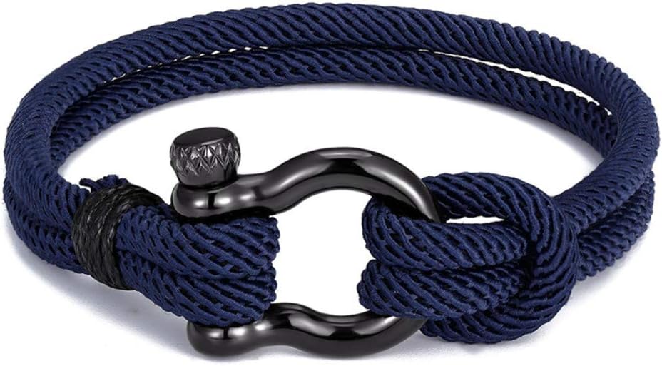 Bracciale EXINOX in corda nautica con chiusura in lega di acciaio, unisex