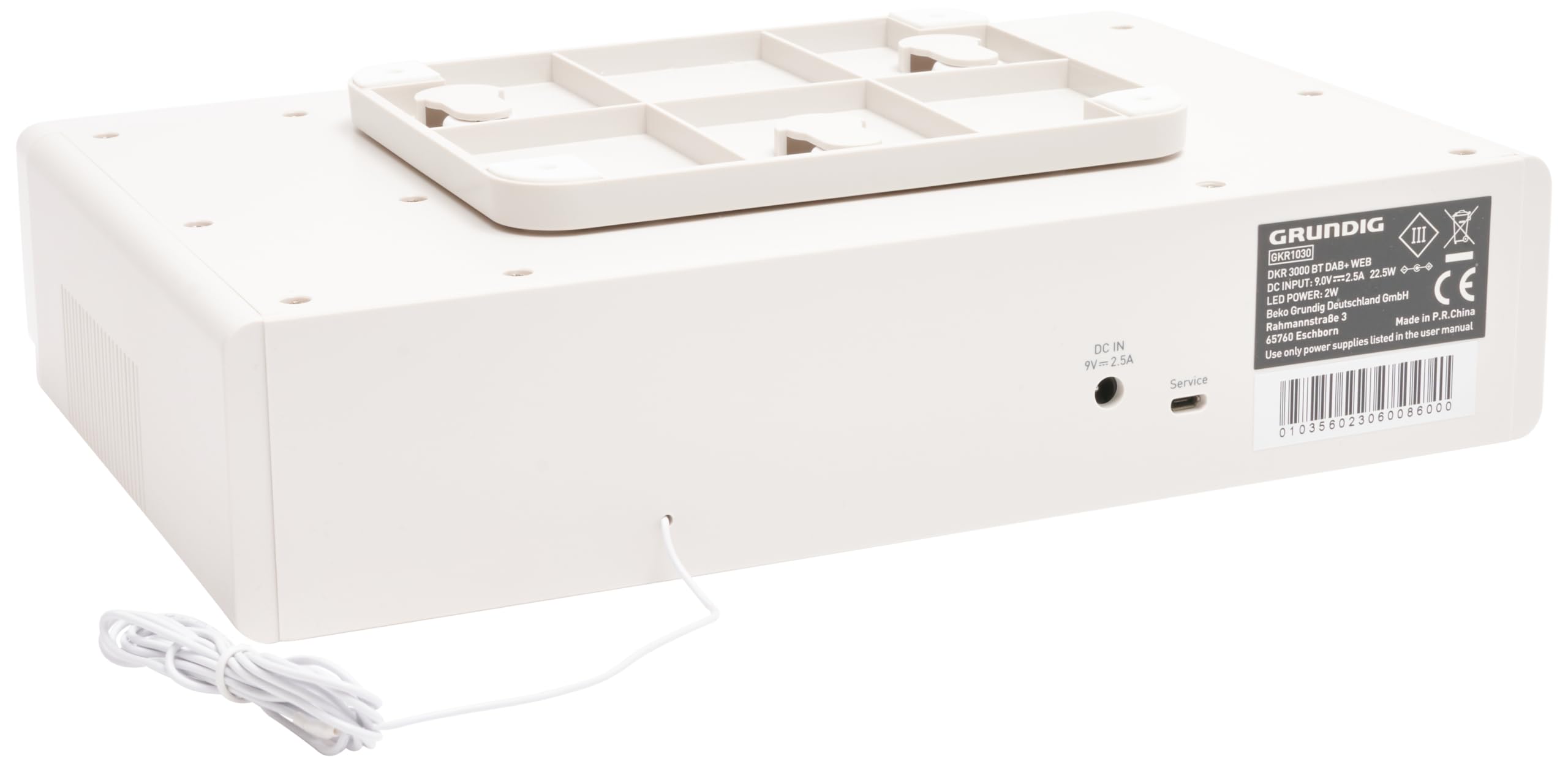 Grundig DKR Dab – Radio de Cocina con Bluetooth y Dab (Incluye recepción) Dab+, Web. Blanco
