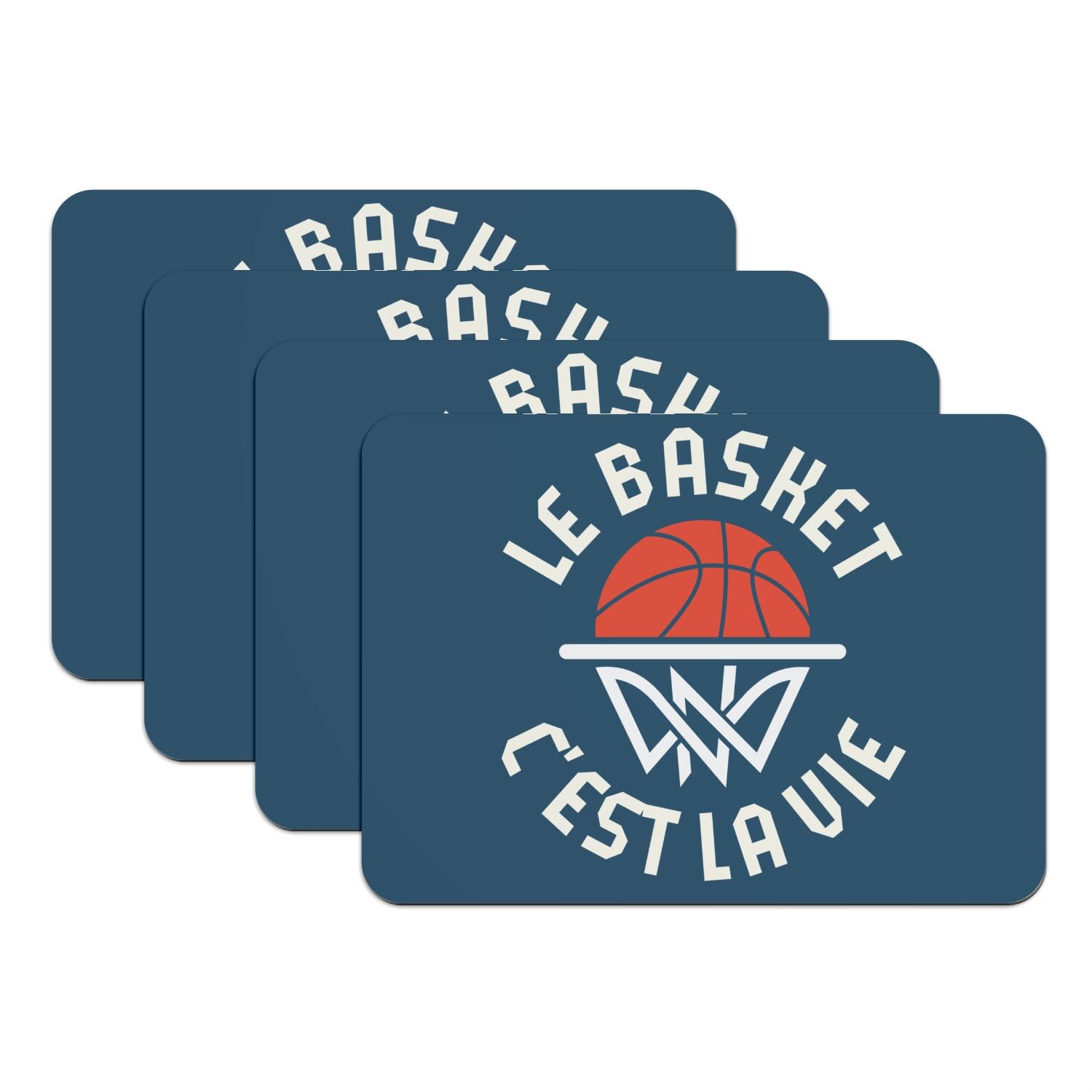 Tapis de table basketball bleu pour repas de famille dynamique