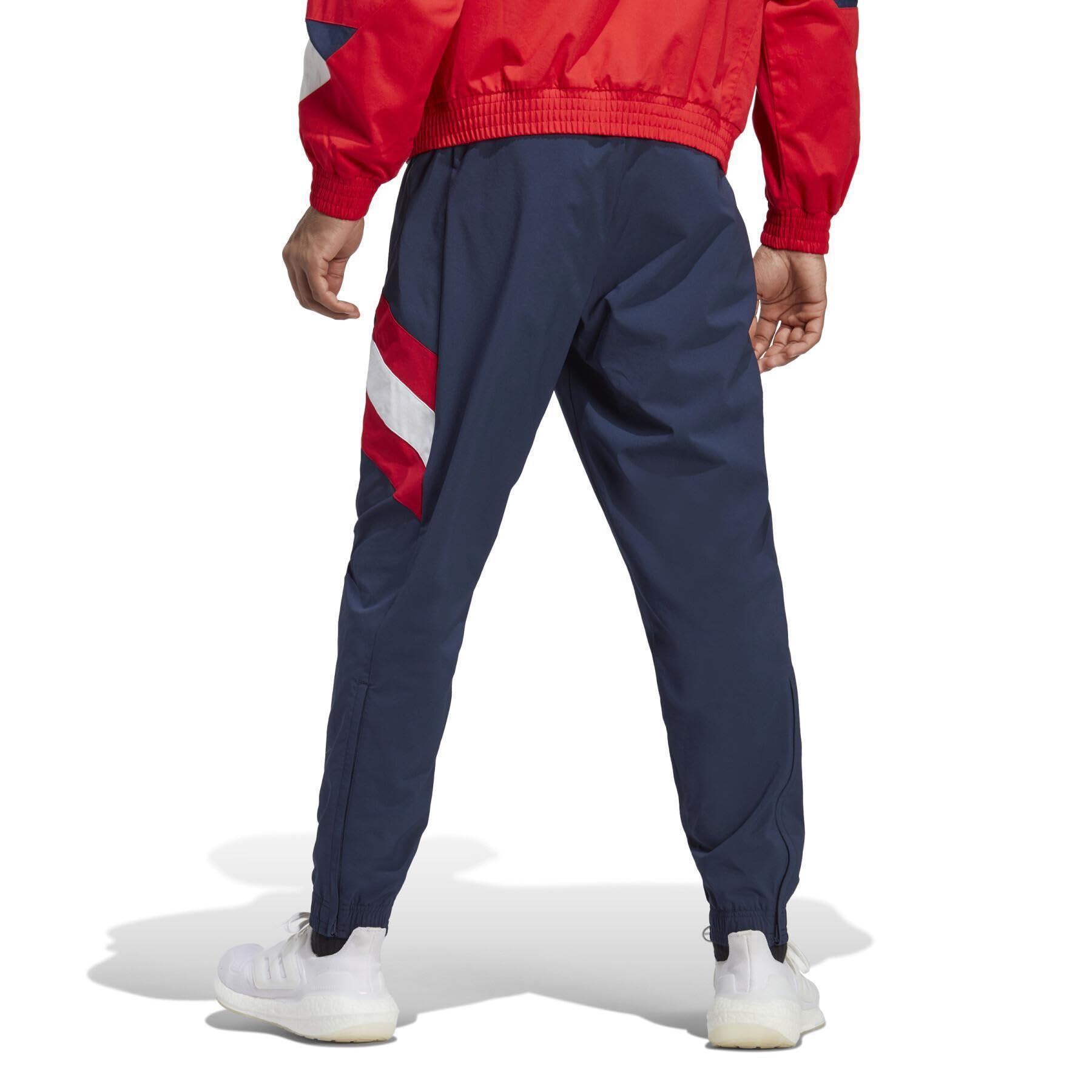 Adidas Arsenal FC - Pantalón de chándal, azul marino y rojo, logotipo de Canon
