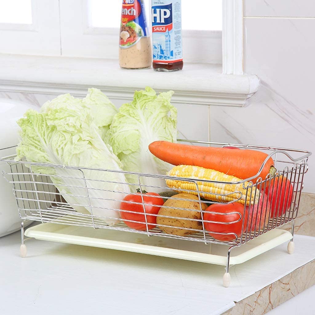 Escurreplatos, Rejilla escurridora Estante Creativo para Platos, Fregadero De Acero Inoxidable, Escurridor, Cesta Lavado, Suministros Cocina Soporte para Platos