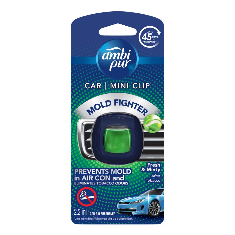 Ambi Pur Car Mini Clip Fresh & Minty After Tobacco Car Air Freshener, 2.2ml  : Amazon.sg: Health, Household and Personal Care