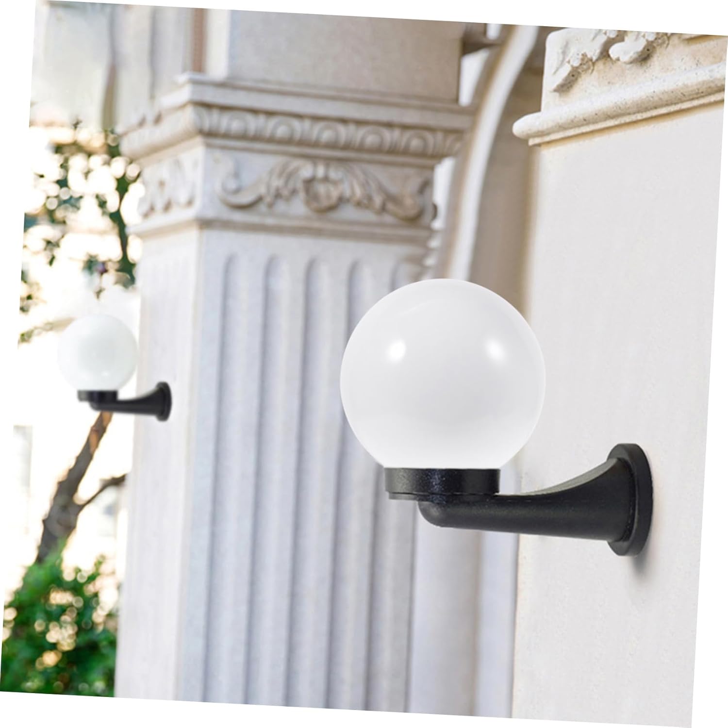 Acrylic Ball Lamp Shade Frosted White Globe Cover for Wall Lamps Outdoor Pole Lighting Fixtures Replacement