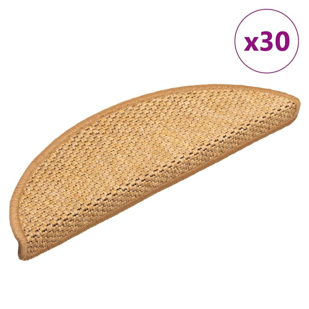 Naklejki na schody o wyglądzie sizalu, 30 sztuk 56x17x3 cm,
