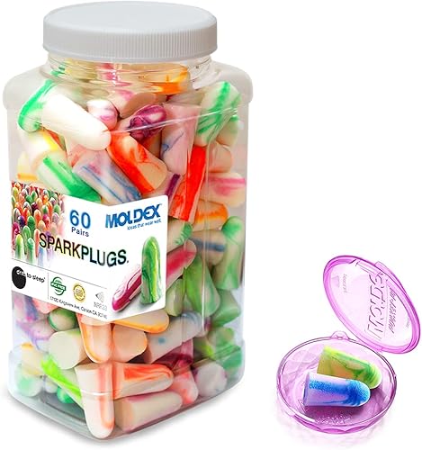 MOLDEX Bujías de espuma suave, 60 pares de tapones para los oídos para dormir, ronquidos, trabajo, viajes, disparos, 33 dB más alto NRR fabricado en