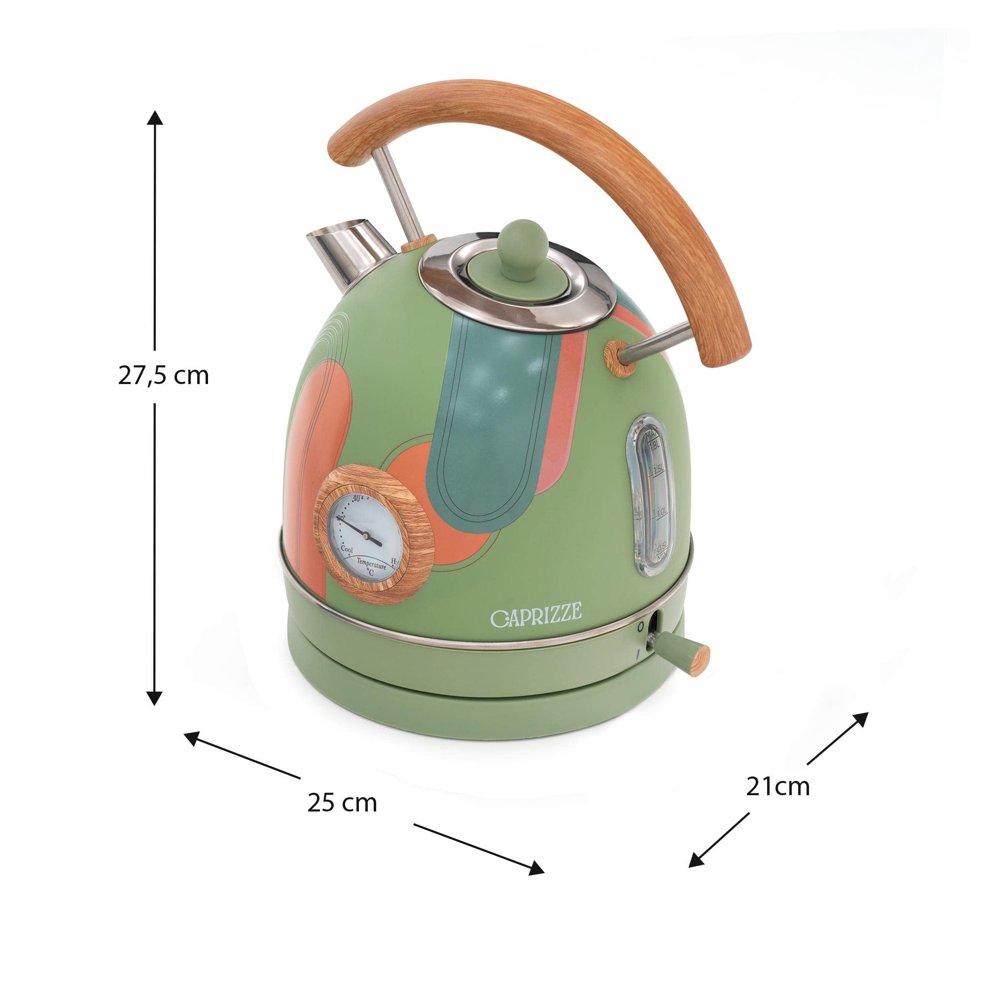 HERVIDOR/KETTLE ELÉCTRICO "NARA VERDE DISEÑO ARCO" 2200W NATURE ECO DESIGN Cura della persona e salute