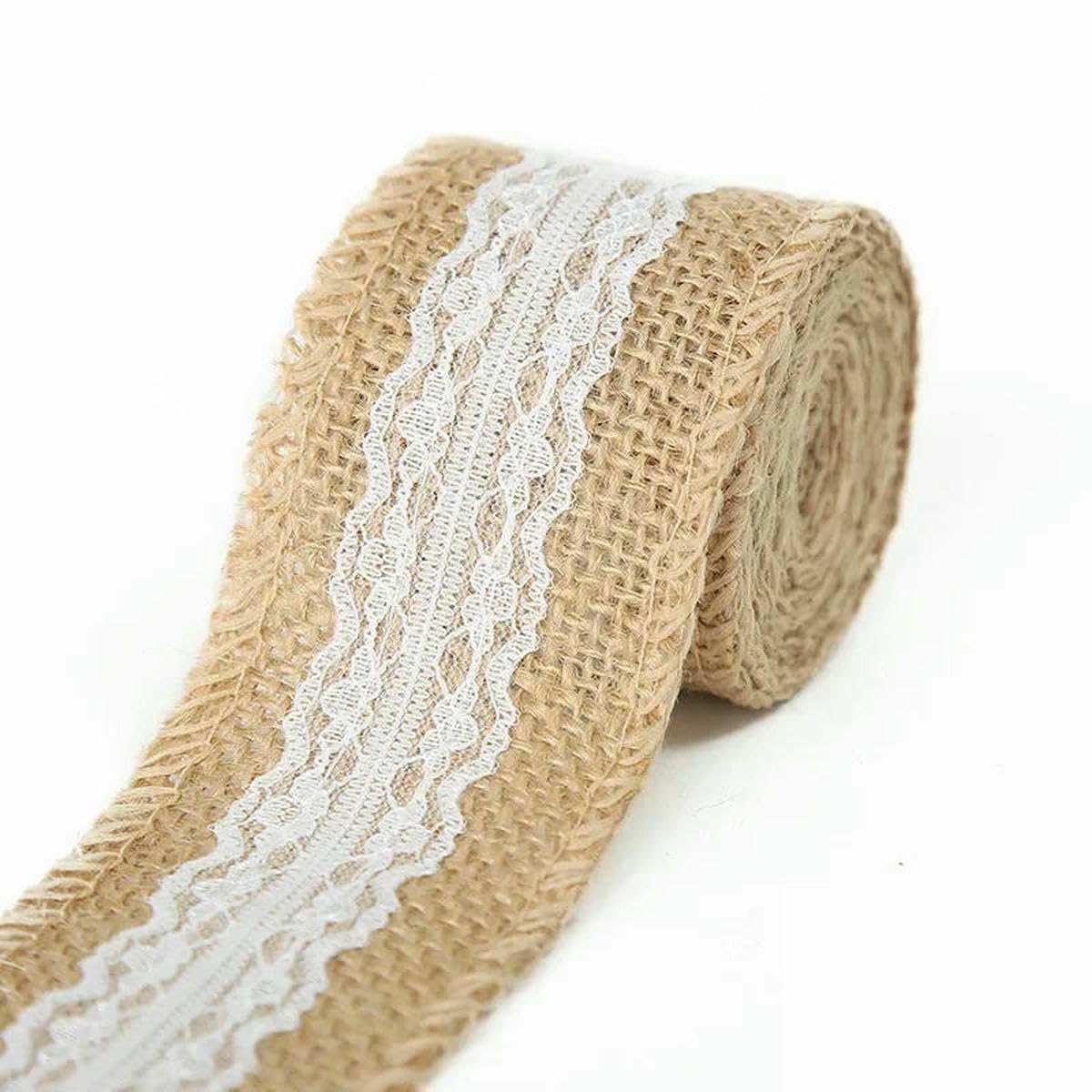 Jute Burlap Ribbon, Jute Burlap Ribbons Multicolor 5cm x 1 meter