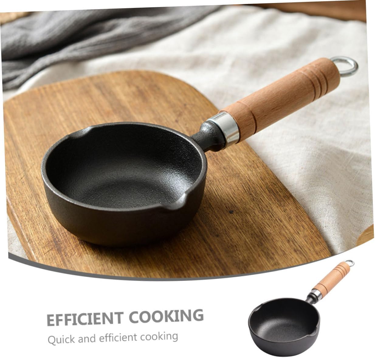 Mini Omelette Pan Butter Warmer Pot Enamel Oil Pot Multifunctional Kitchen Tool for Frying