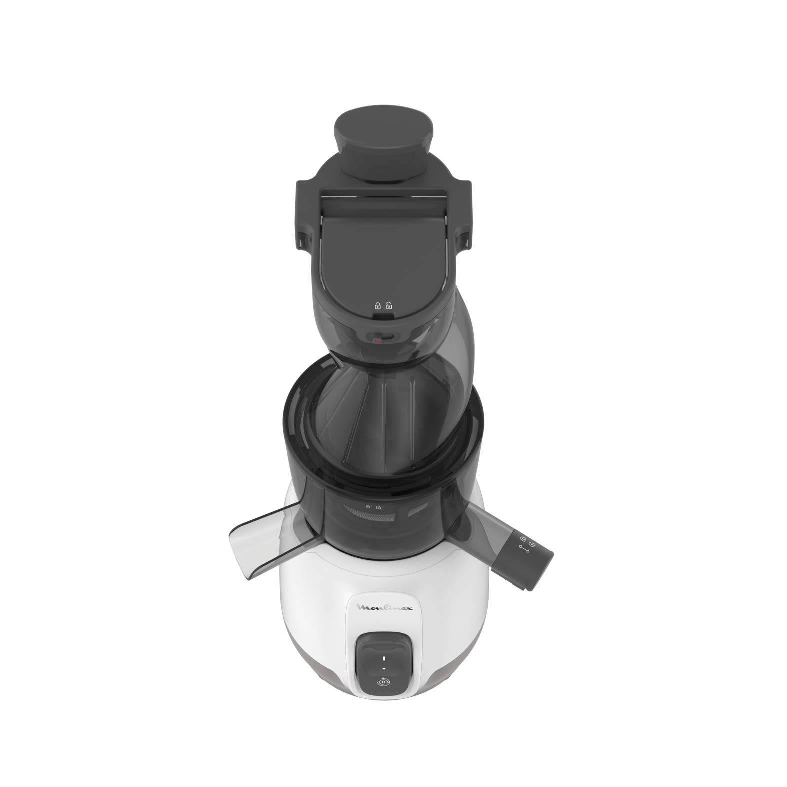MOULINEX Ultra Juice Entsafter für Kaltsaft 2 Filter Trinkflasche 600 ml extra breit 85 mm Automatisches Programm Easy Clean Entsafter für ganze Früchte und Gemüse, leise, 200 W, ZU600110