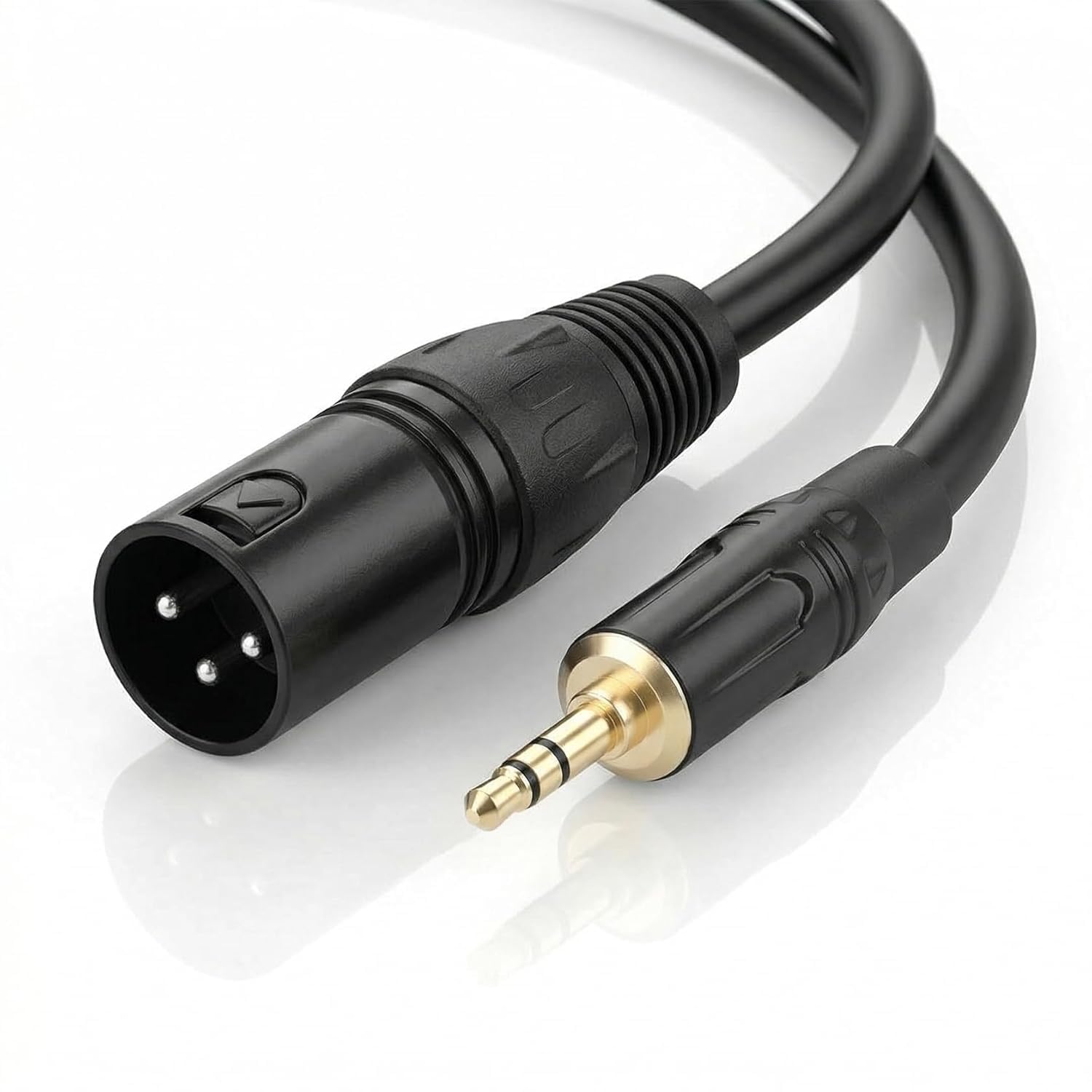 SeCro Panther Series-3.5mm 1/8 inch Mini Jack TRS Stereo Male to XLR Female Interconnect Audio Cable for iPhone,iPod,MP3,Computer,speakers,and more. (2 M),Black-picture-17