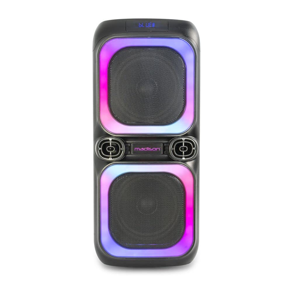 Madison - Enceinte MAD-NASH60 600W Noire USB Bluetooth sur Batterie