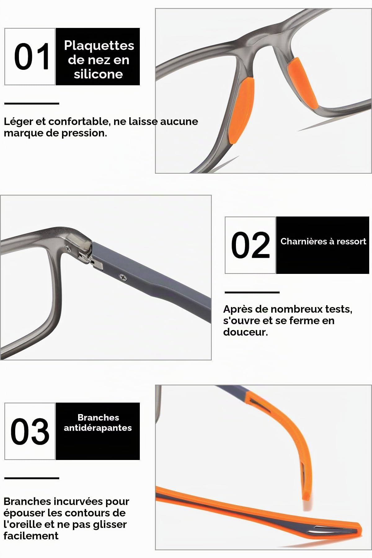 KOOSUFA Photochromic Reading Glasses Blue Light Blocking Sun Readers UV Protection TR90 Super Lightweight Sunglasses for Men Women 3 in 1 Lenses Darken In Sunlight 0.0 1.0 1.5 2.0 2.5 3.0 3.5 4.0