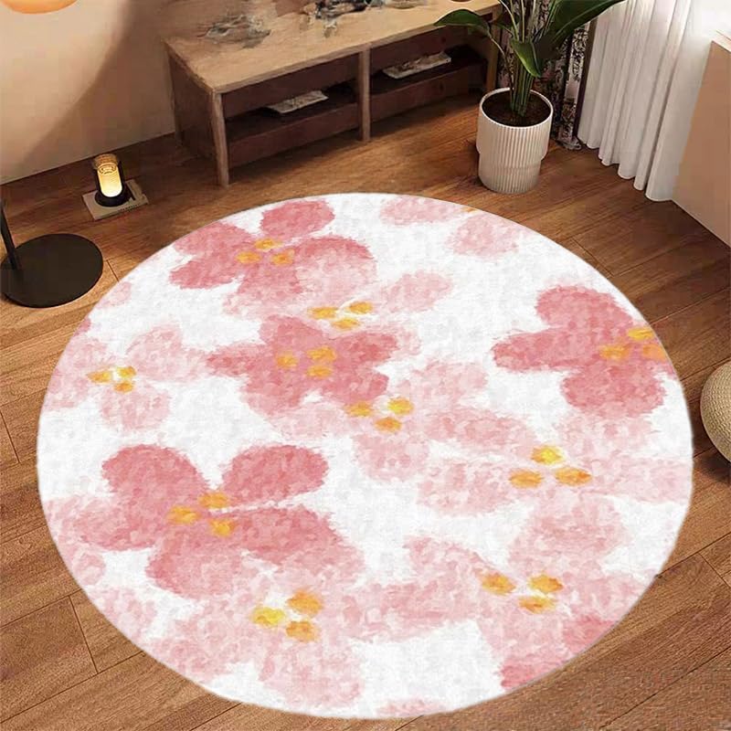 Alfombra redonda de 140 cm antideslizante que evita tropiezos en salón