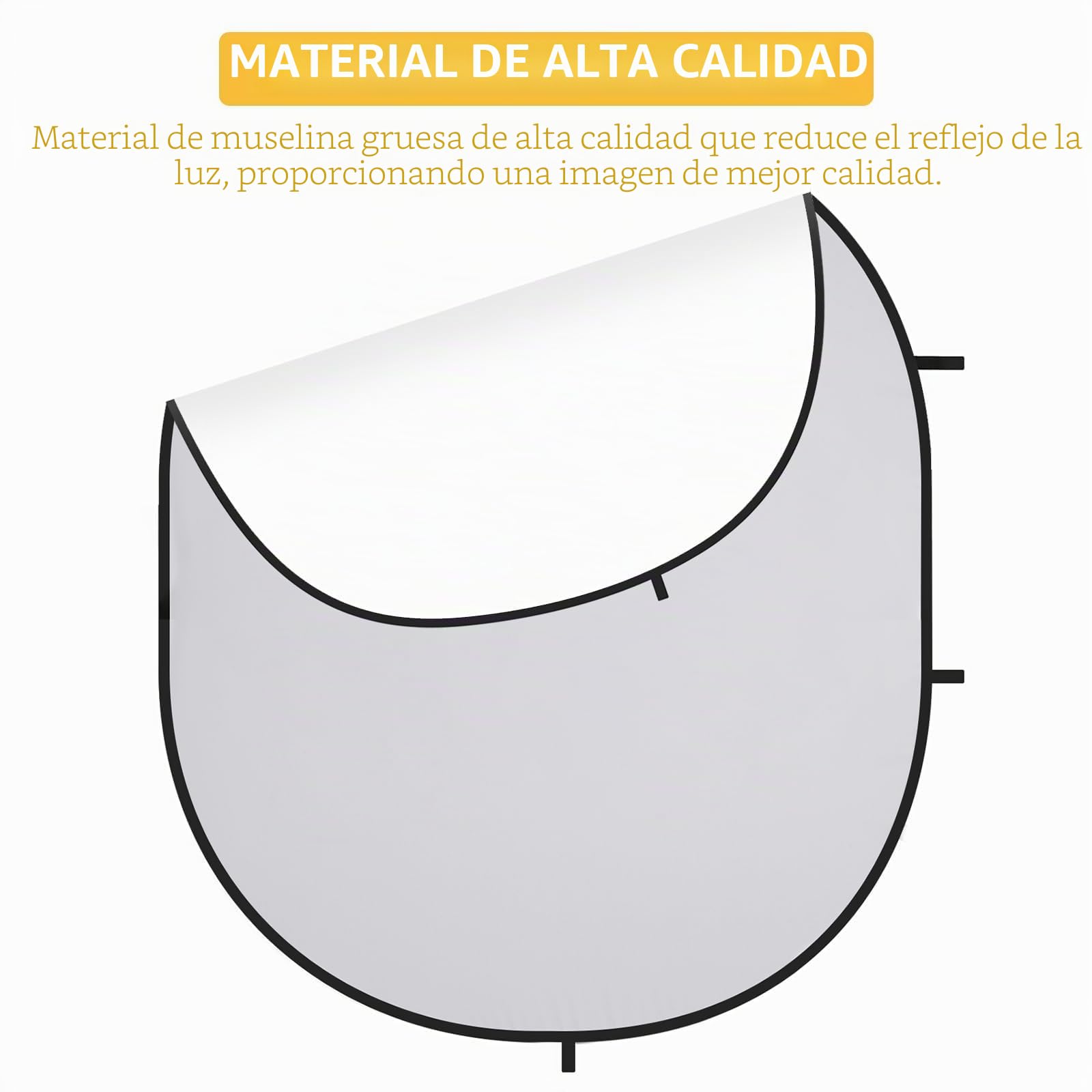 Kate Telón de Fondo Plegable de Doble Cara Blanco y Gris, Fondo Plegable para fotografía, Juegos y transmisión en Vivo (5 x 6.5 pies, 1.5 x 2 m, Blanco/Gris)