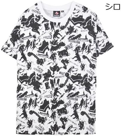 Amazon Co Jp Feb2302m ゴーストバスターズ 半袖 総柄 プリント キャラクター クルーネック Tシャツ ハリウッド Ll シロ ファッション