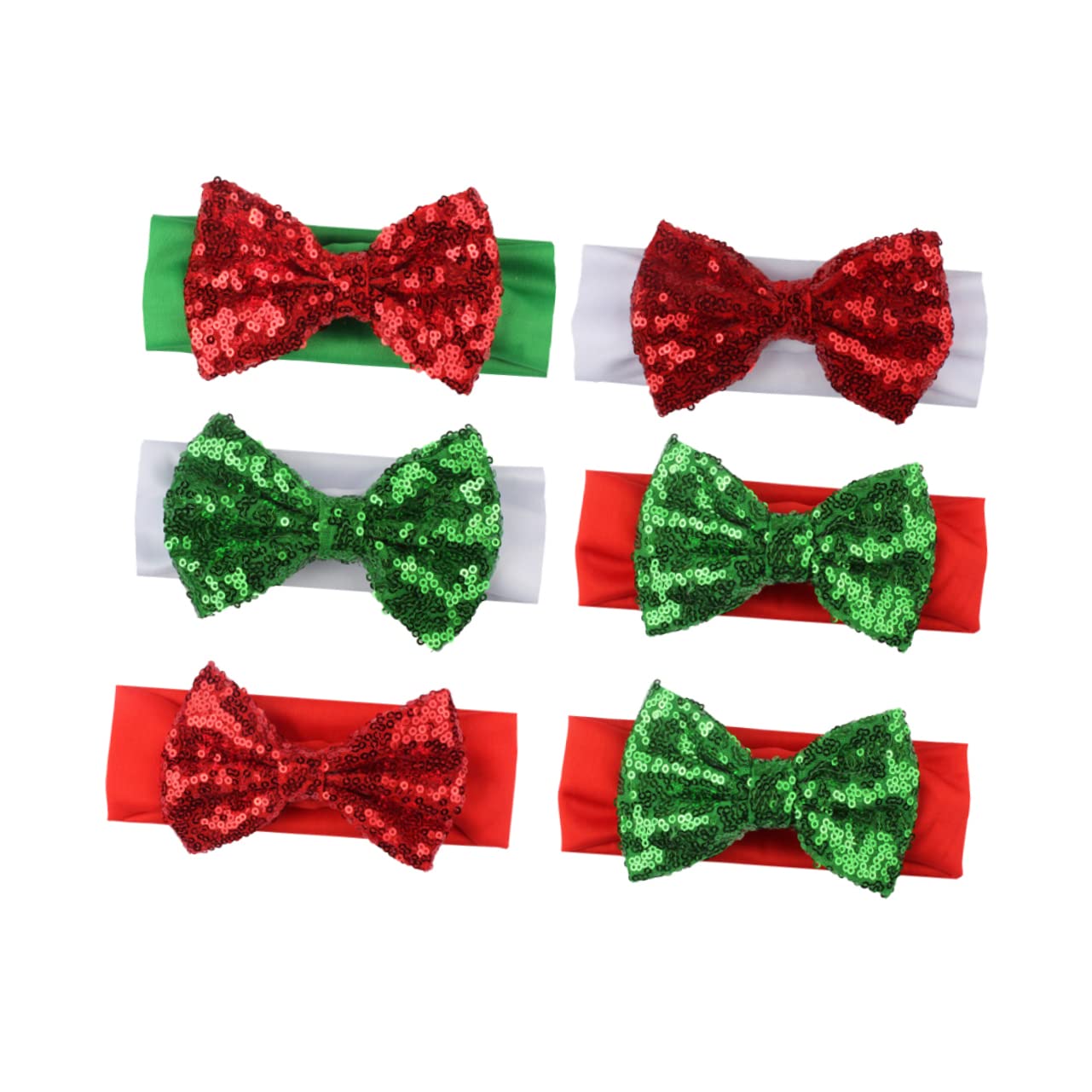 18 Piezas Diademas Elásticas con Lazo para Accesorios de Reutilizable Cómodos y Elegantes para Peinados de Navidad Color Aleatorio