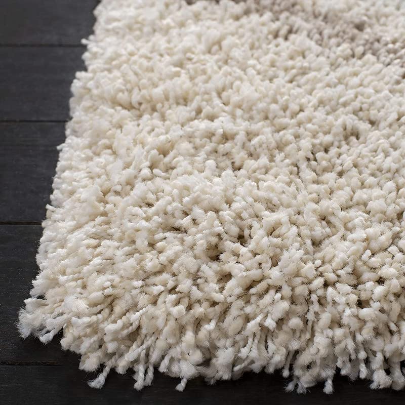 Image of Shaggy Carpet for Living Room 3 X 5 FEET Fluffy Plush Area Rug, Thick Fur Floor Carpet Modern Cozy Rug for Home Decor, Kids Room Bedside Hall, Durable Comfortable Shaggy Rug (A Ivory Beige Trellis)
