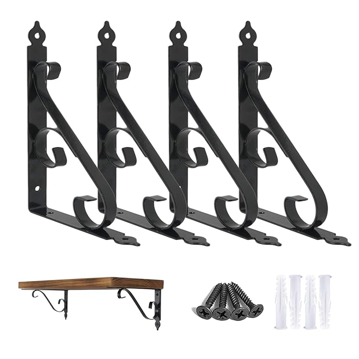 Buy Ouvin Decorative Wall Shelf Brackets 4 Pack 10inch Heavy Duty L