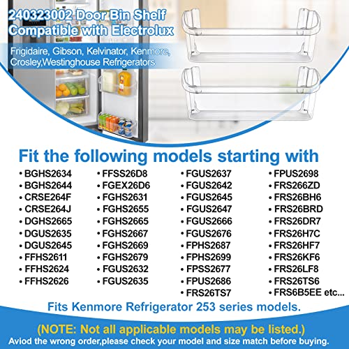 image for ALVAR UPGRADED 240323002 Refrigerator Door Bin Shelf Replacement,Compa