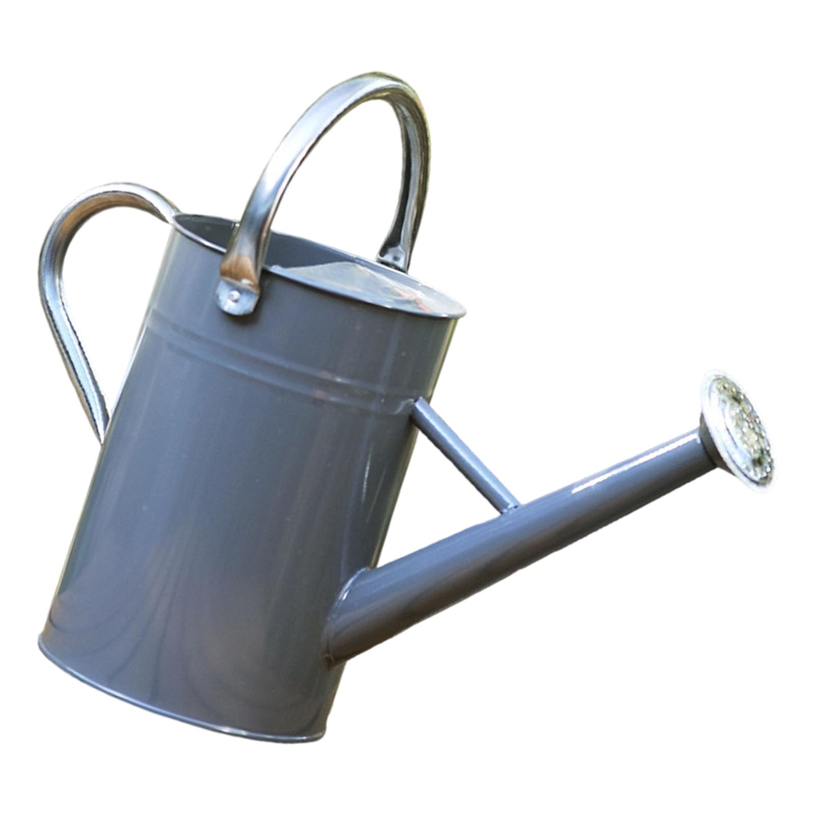 Robuste 5-Liter Gießkanne aus Stahl mit ergonomischem und Verstellbarer Düse für die Pflanzenpflege Garten Retro Stil