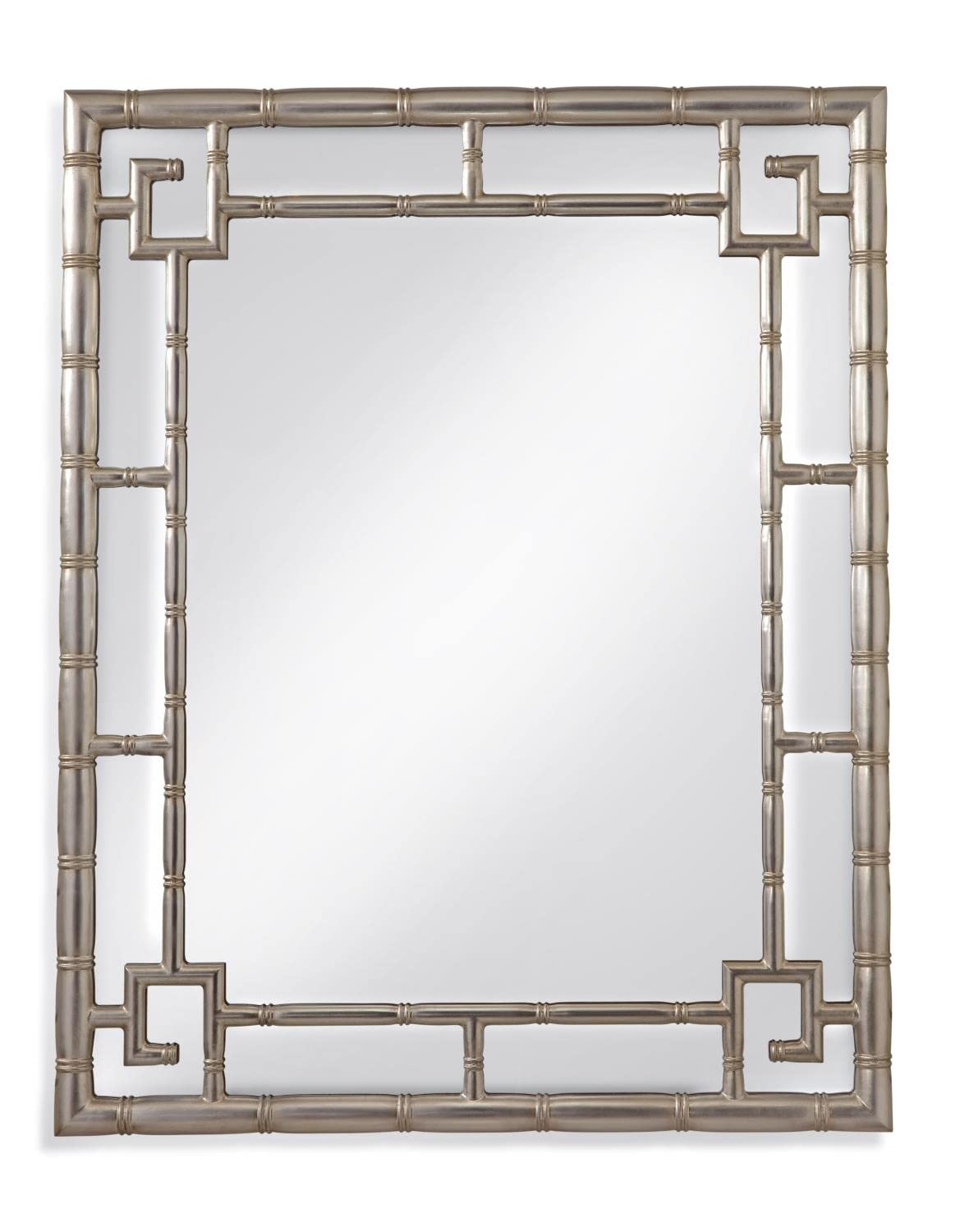 Bassett Mirror M3810 Reedly Wall Mirror, Silver Leaf