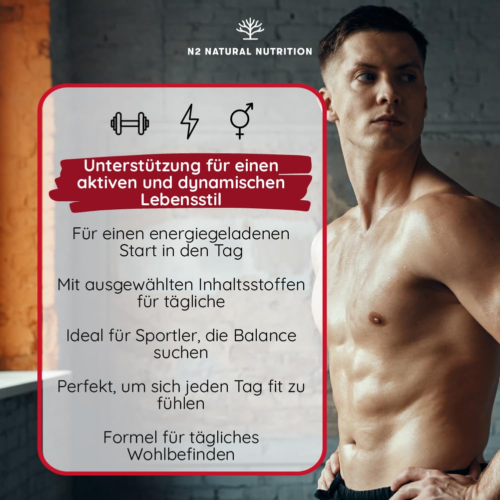 T-Power Natürliche Ergänzung. 120 Vegane Kapseln. N2 Natural Nutrition