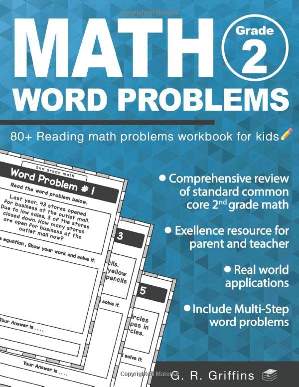 Math Word Problems for Grade 2: 80+ Reading math problems workbook for kids (Math Practice Workbook)