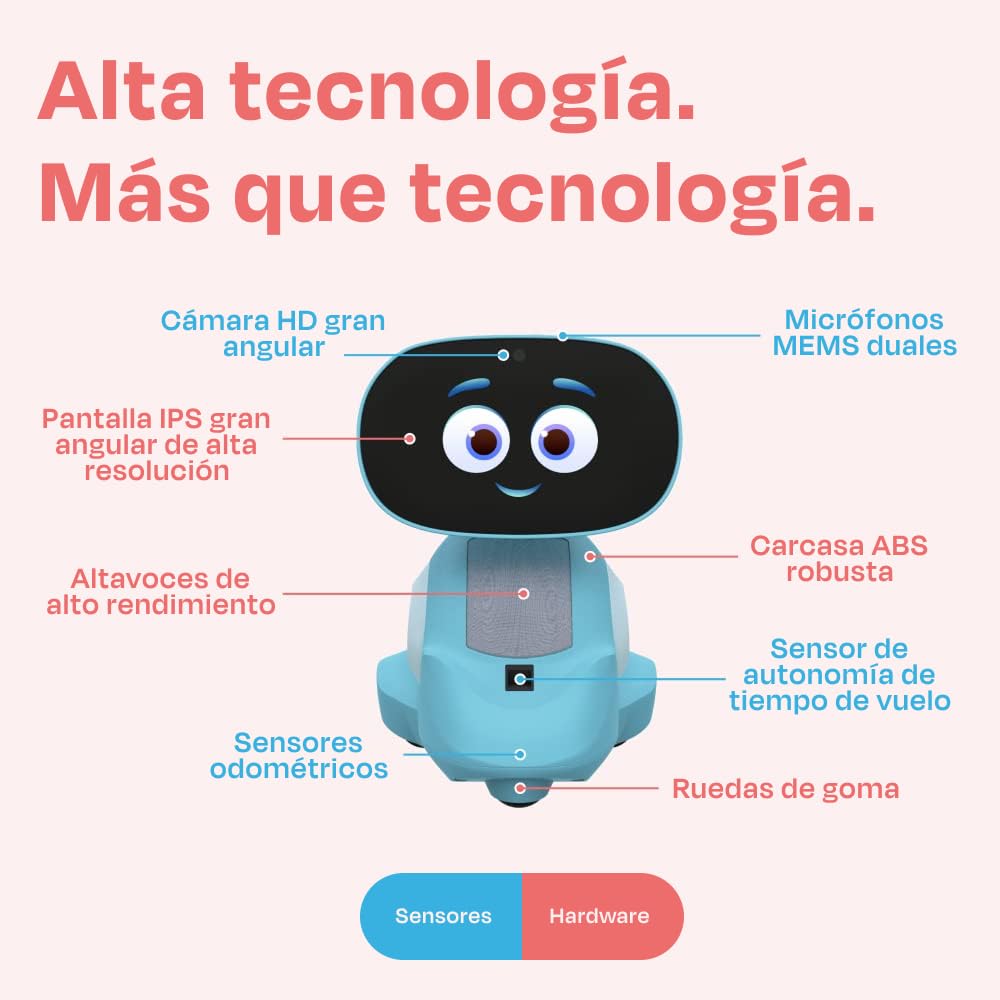 Miko 3: Robot Inteligente impulsado por IA para niños | Robot Educativo y de Aprendizaje Steam | Interactivo con Aplicaciones de Aprendizaje y Juegos