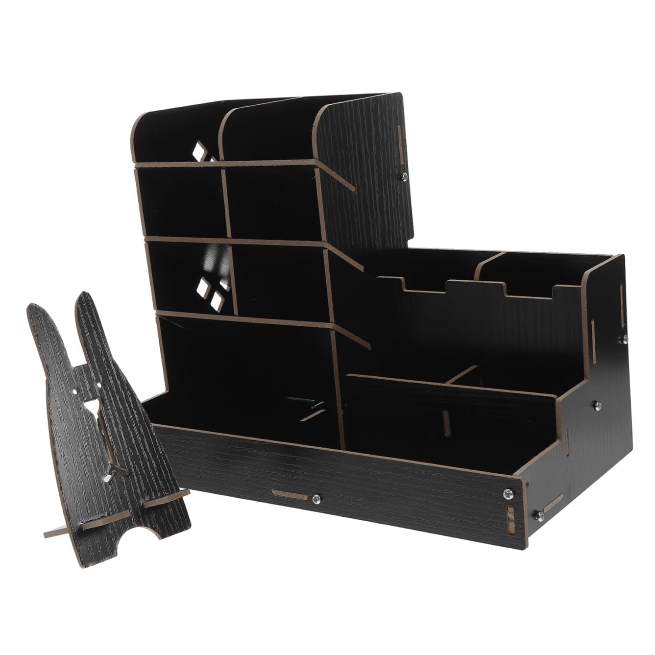 TEHAUX Organizer Per Scrivania in Legno Naturale Porta Penne Da Scrivania Cassetto Organizzatore Per Cancelleria Scomparti Contenitore Portaoggetti Compatto e Leggero Per Ufficio e Studio
