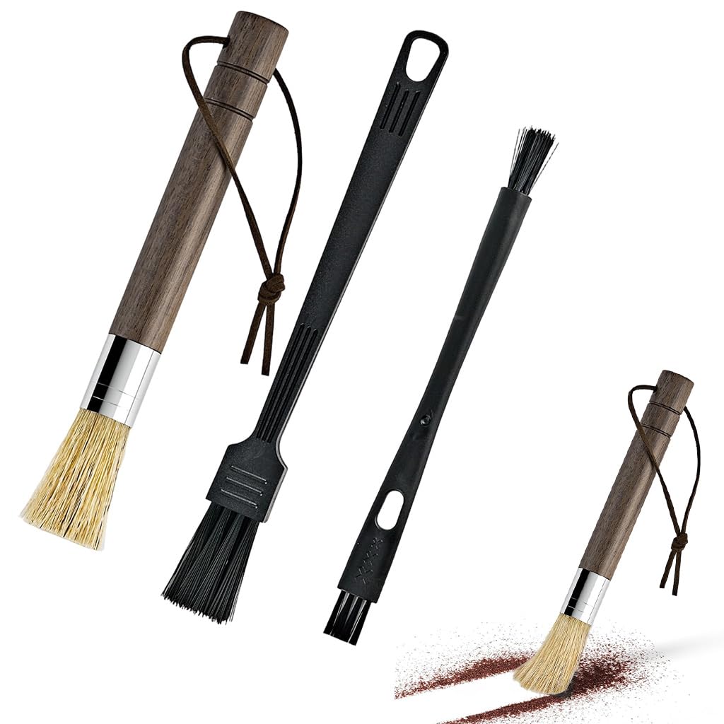 Supvox® 3Pcs Coffee Grinder Cleaning Brushes Kit, Wooden Handle Bristle Brush & 2 Nylon Crevice Brushes, Gap Cleaning Tools for Coffee Grinder, Keyboard, Kitchen Appliances, Grill & Corners-image-33