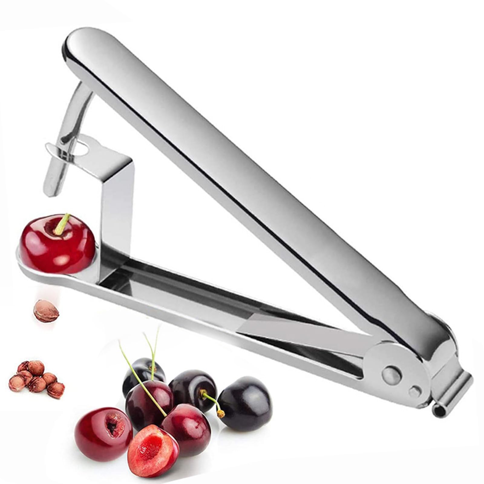 Dénoyauteur Manuel en Acier Inoxydable Multifonction pour Cerises, Jujubes, Prunes et Autres Fruits