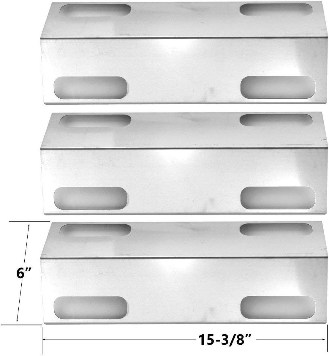 3 Pack Stainless Steel Replacement Heat Plate for Ducane 3000D, Affinity 3000 Series, 3073101, Affinity 3100, Affinity 3300, Affinity 3400, Affinity 4100, Affinity 4200, Affinity 4400 Gas Grill Models